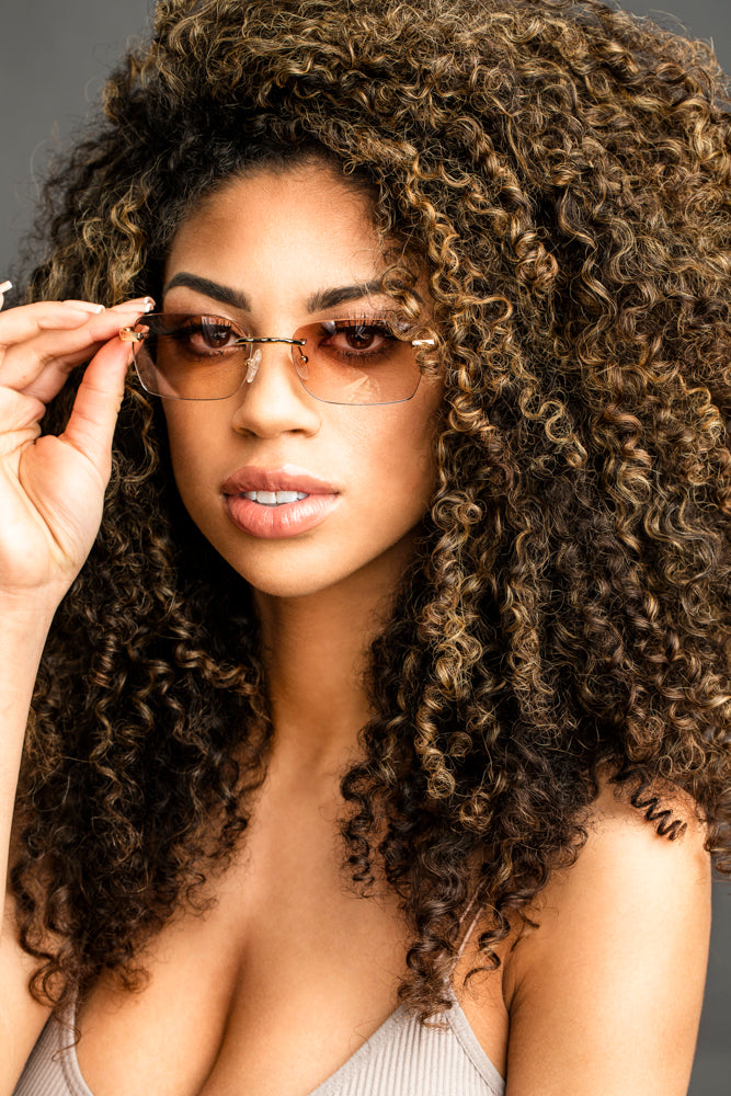 Women Eyewear Brown Gradient | 9K Gold plated